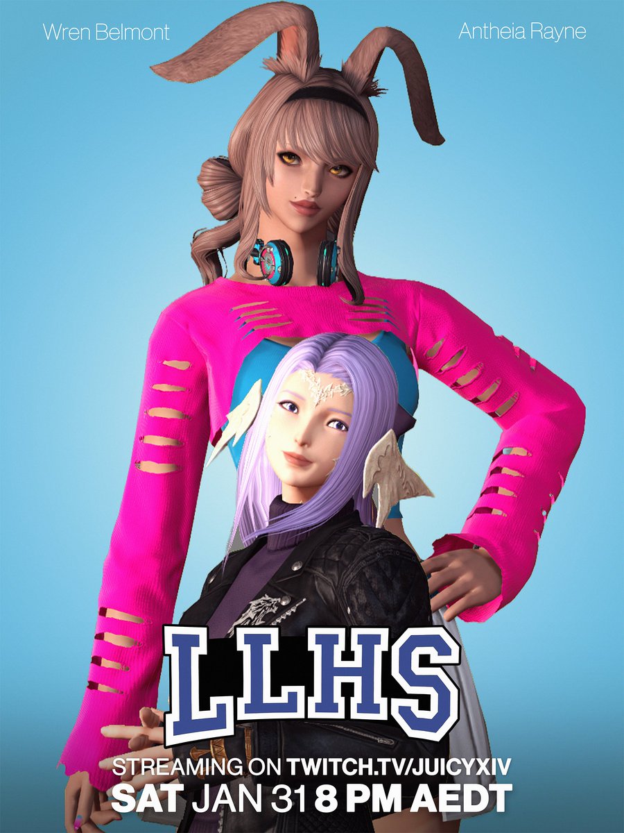 JuicyXIV's tweet photo. πΆ LLHS (Limsa High) πΆ
A FFXIV musical series showcasing the vocal talents of Materia DC, with special guests! Featuring light RP elements and short skits, alongside live performances.
πΊ Jan 31st 8pm AEDT
#FFXIV #FF14 #MateriaDC #LimsaHigh #Glee #HighSchoolMusical https://t.co/i3W1aE15A1