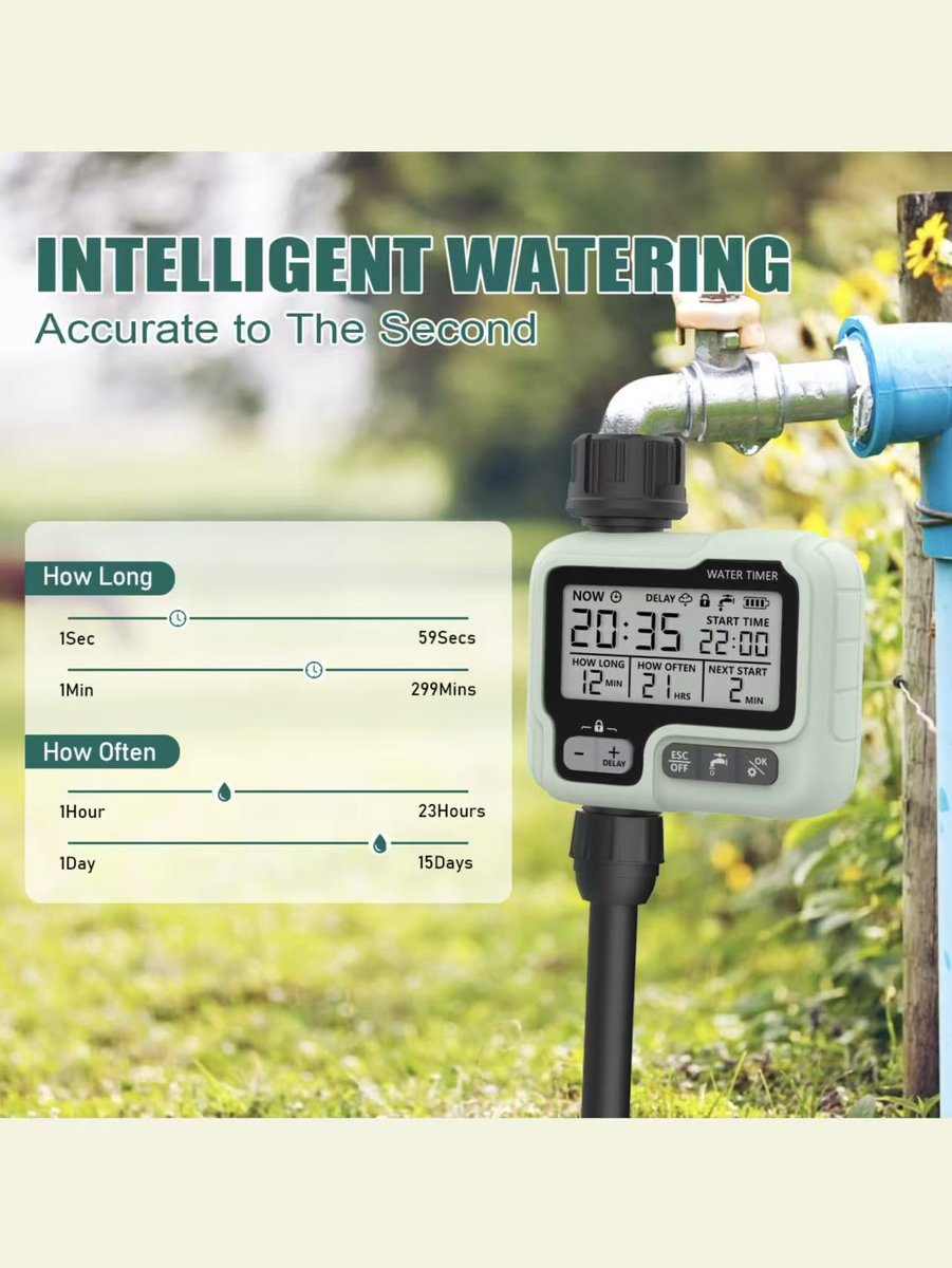 Eshico_Ningbo's tweet image. 🥰Our Garden's Best Friend!

Eshico HCT-322🌷
🌱Handle different watering needs
🌱Automatic watering &amp;amp; manual watering
🌱Stop watering during rainy days
🌱Automate routine tasks
🌱Weatherproof

Free Your Hands and Enjoy Life!🌈

#WaterTimer #gardening #plants #Flowers #greenhouse