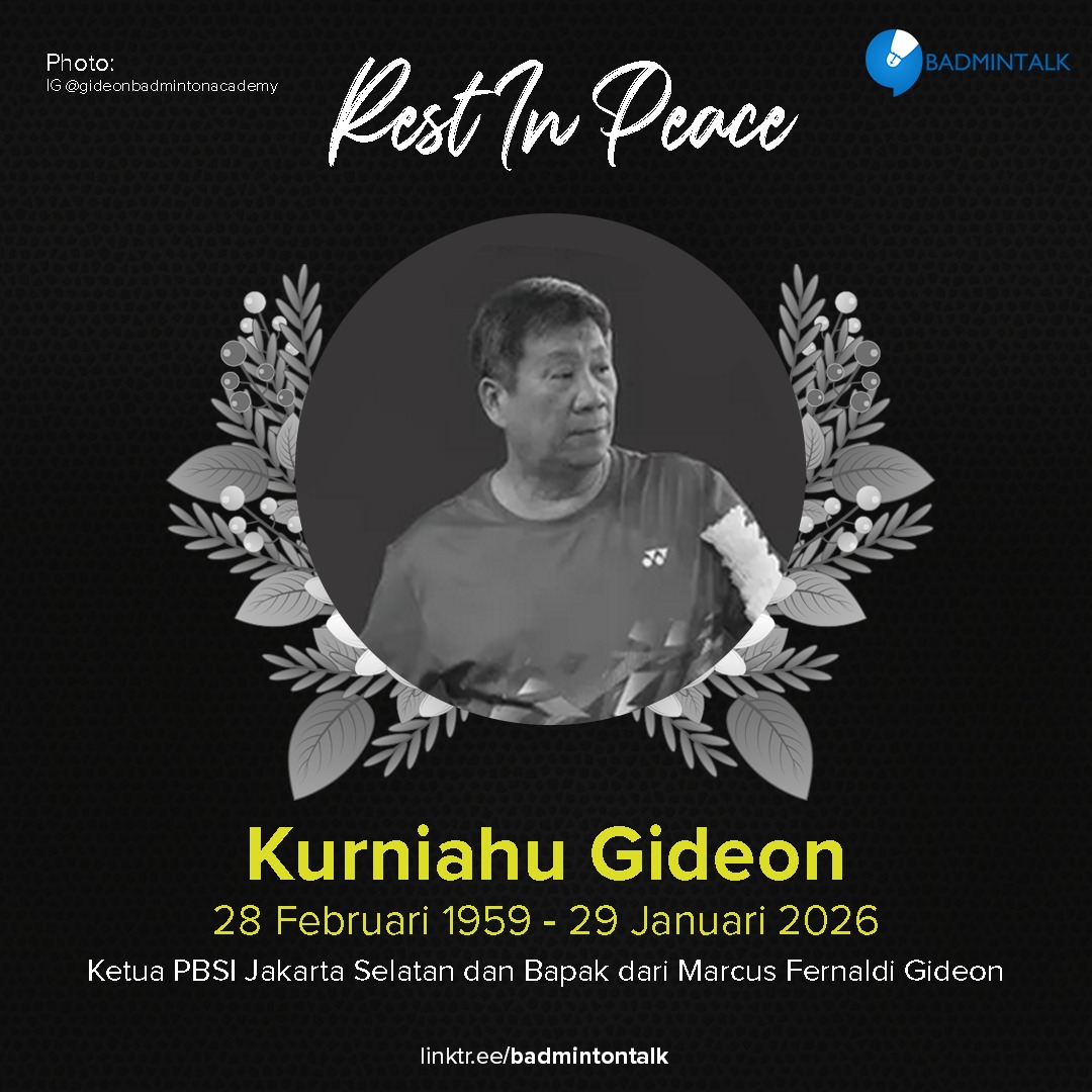 Tim Badmintalk turut berduka cita atas berpulangnya Kurniahu, ayah dari Marcus Fernaldi Gideon dan ketua umum PBSI Jakarta Selatan.

Semoga keluarga yang ditinggalkan diberikan ketabahan dan kekuatan.

Semasa menjadi pemain, almarhum Kurniahu pernah mencapai posisi 7 ranking