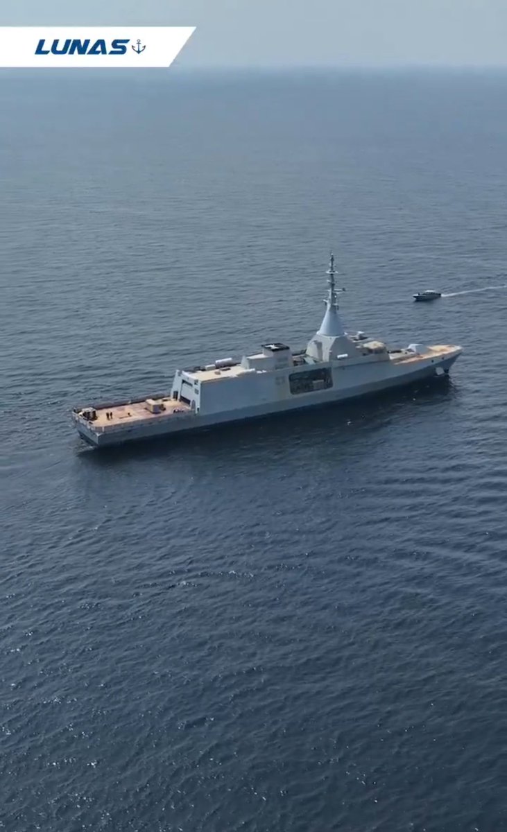 polietzz's tweet photo. LCS 1 first sea going.

She's at sea and on her own power. In addition, the FCR from Rheinmetall has been installed, next will be her VLS. The ship is progressing well. https://t.co/VNuYuJTQel