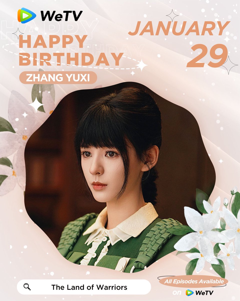 WeTVOfficial's tweet photo. Happy Birthday to #ZhangYuxi🎂💕

Love your performance in #TheLandofWarriors #ABeautifulLie #LoveAtNight 

Looking forward to more of your amazing works. ✨ 

#张予曦 #斗罗大陆之燃魂战 #你的谎言也动听 #夜色暗涌时 #WeTV #WeTVAlwaysMore https://t.co/JsYBEe5gEc