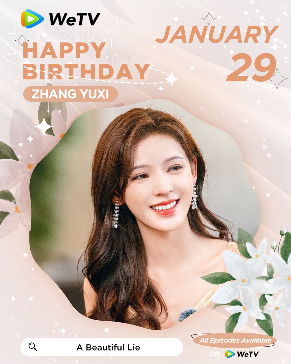 WeTVOfficial's tweet photo. Happy Birthday to #ZhangYuxi🎂💕

Love your performance in #TheLandofWarriors #ABeautifulLie #LoveAtNight 

Looking forward to more of your amazing works. ✨ 

#张予曦 #斗罗大陆之燃魂战 #你的谎言也动听 #夜色暗涌时 #WeTV #WeTVAlwaysMore https://t.co/JsYBEe5gEc