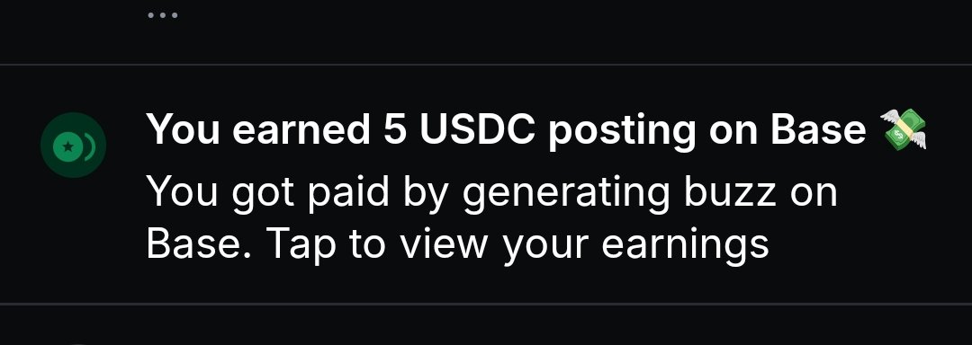 Last night base gave me $5 I am very happy and grateful <a href="/jessepollak/">jesse.base.eth</a> sir and <a href="/base/">Base</a> 💚🎉