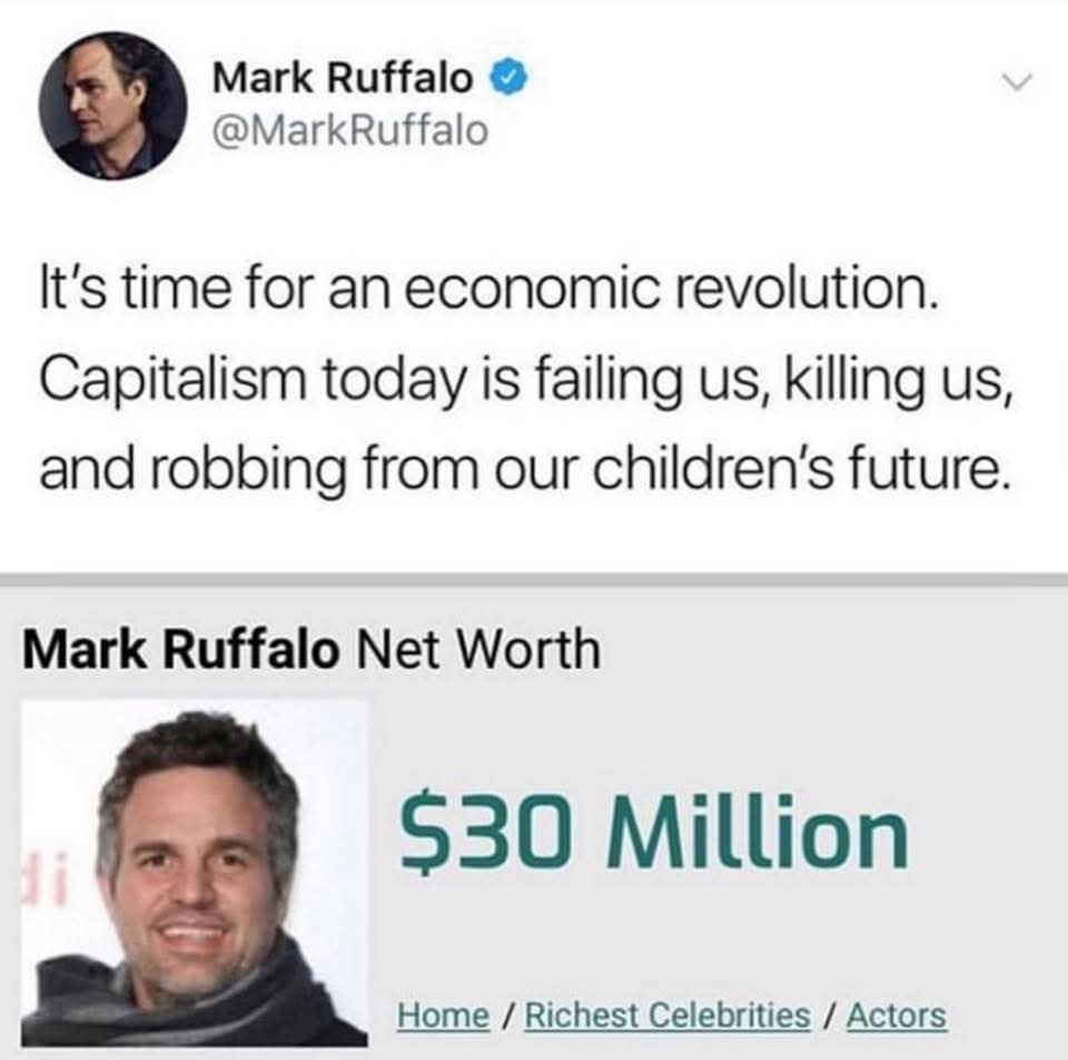 Just a reminder that Mark Ruffalo is a retarded communist.
