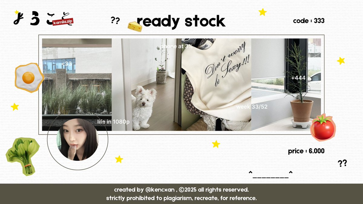 help retweet? ありがとう! 🍅 #zonauang

hai, aku ready layout wony, giselle &amp; ningning 6.000 / each get ava jpg juga, free retext juga! jika berminat bisa ketuk DM aku atau tele aku ( ada di reply ) 🙌🏻