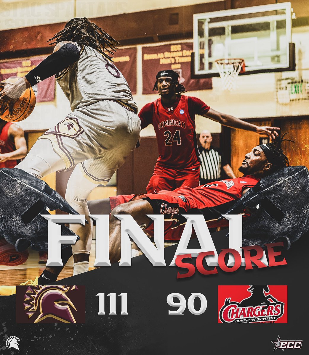 STACBasketball's tweet image. ‼️KEEP IT ROLLING‼️

Your Spartans (11-10) take down cross-town rivals* Dominican University, at home, 111-90.

Jordan Green was dominant, leading all Spartans with 26 points and 8 rebounds, shooting 13-15 from the field. 

⏭️: Mercy University

#Spartans | #ByAnyMeans