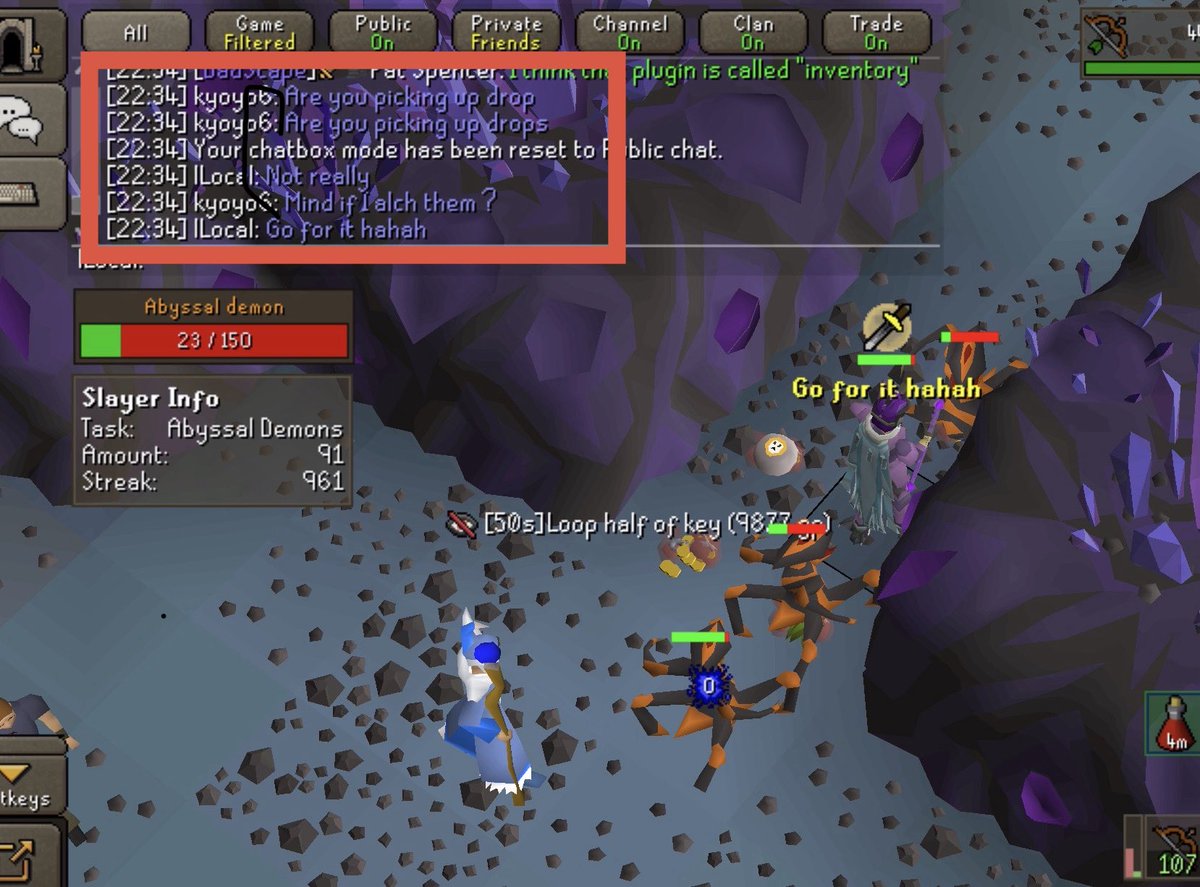 Cute little noob at Abby demons today