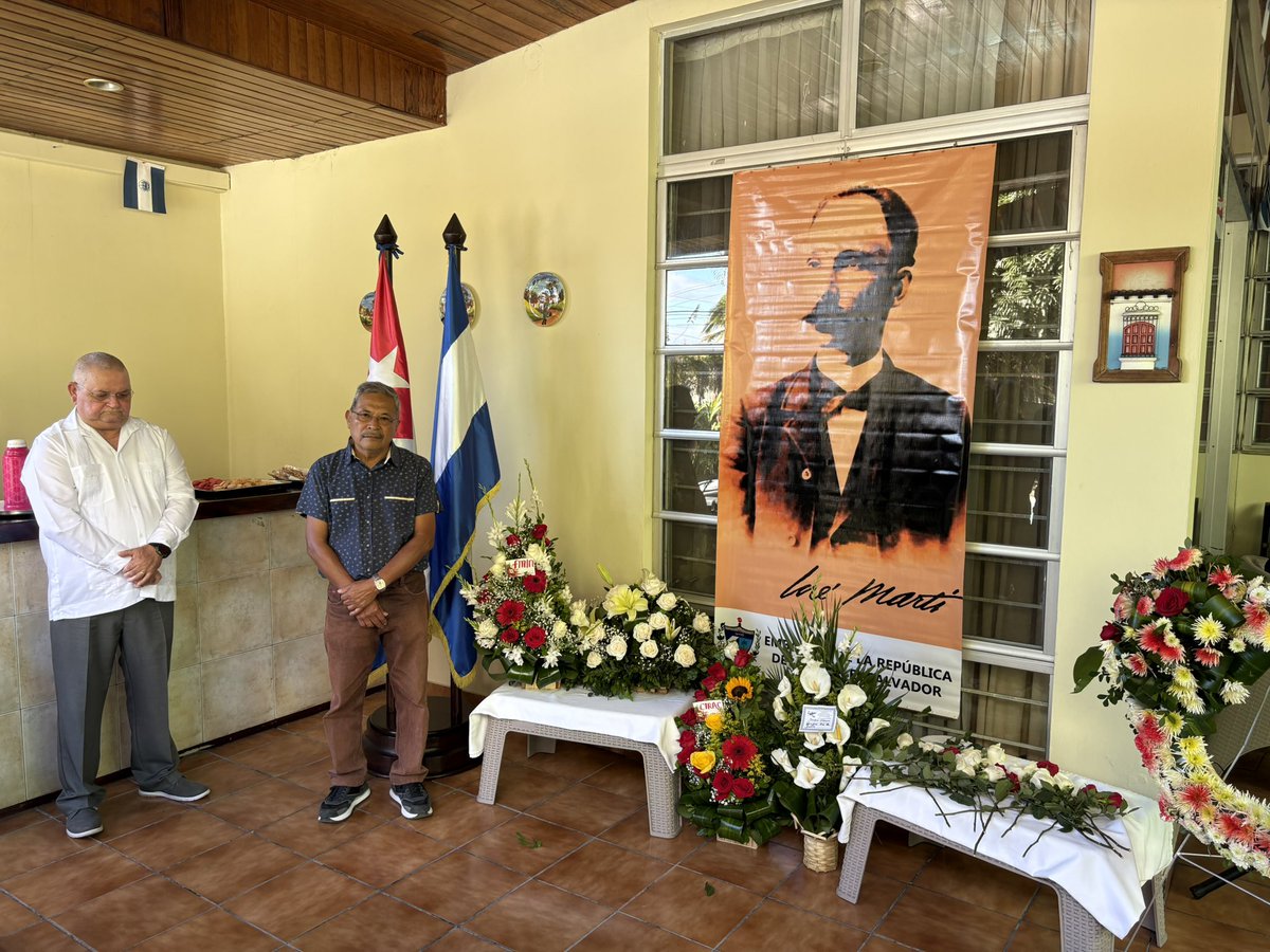 MSVCUBA26's tweet image. Movimiento Salvadoreño de Solidaridad con Cuba a A 173 años del natalicio de José Martí, héroe nacional de #Cuba
Un momento de reflexión de su legado histórico y la vigencia en la defensa de la revolución