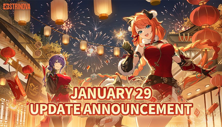 Strinova_EN's tweet image. 26SP1-2 Spring Blessings 2026 Has Officially Launched!

Maintenance is over, please log in again to access the latest content!

Don't forget to claim your maintenance compensation [Dream Tokens ×100 &amp;amp; Basestring ×100] from your in-game mailbox.
* Reward delivery may vary.

Patch…