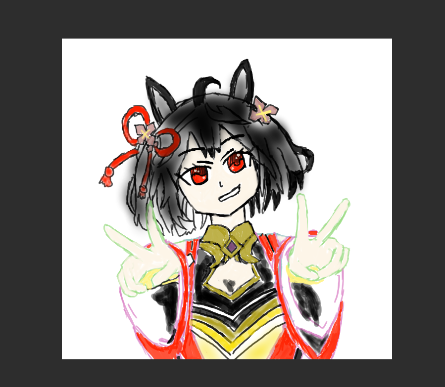 Jerrycao8's tweet photo. Tried doing a quick drawing of kitasan black(Got too lazy to color properly) because of my renewed interest in Uma Musume. This is after some of the early lessons of @orideizu seeing some improvement already! But we take it one step at a time! https://t.co/lgsxanBhzB