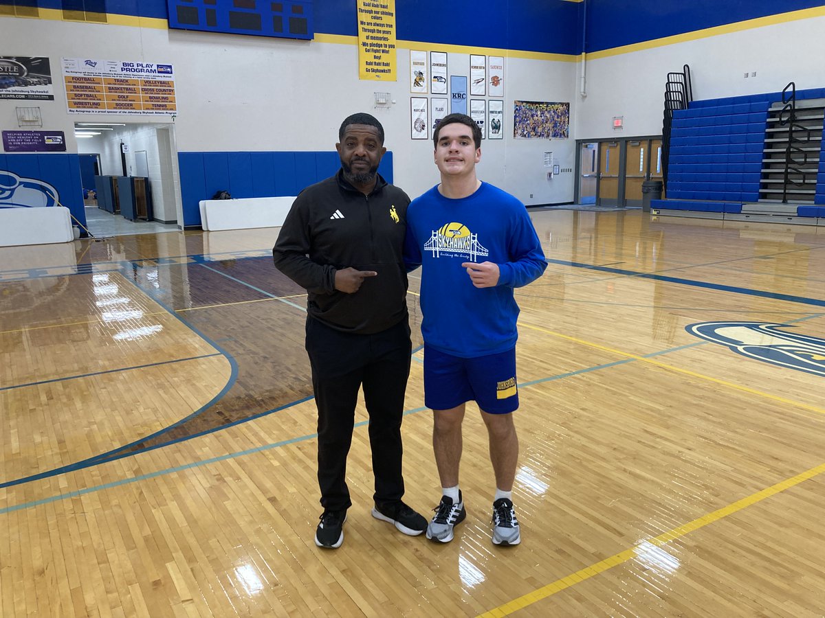 Thank you <a href="/the_BBoyd/">Benny Boyd</a> <a href="/wyo_football/">Wyoming Cowboy Football</a> for stopping by <a href="/JHS_FB/">Johnsburg HS Skyhawks Football</a>  to visit me today. I really appreciate the time and conversations. Looking forward to continuing to build our relationship. <a href="/Coach_Lesniak/">Coach_Lesniak</a> <a href="/EDGYTIM/">Timothy “EDGYTIM” OHalloran</a> <a href="/PrepRedzoneIL/">Prep Redzone Illinois</a>