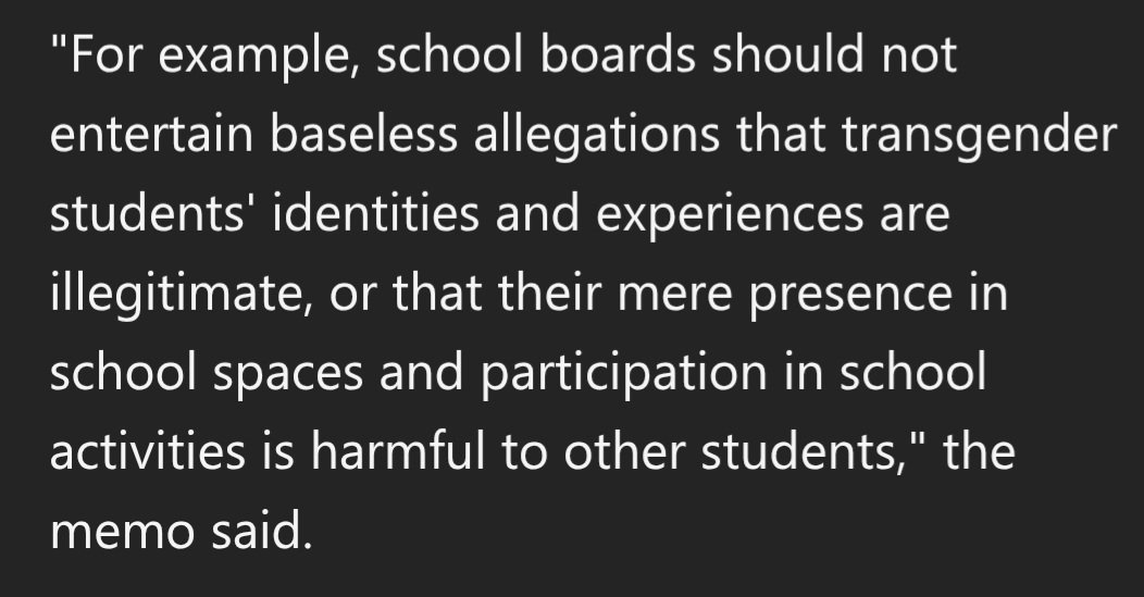 Trans students' identities ARE illegitimate.

Boys' mere presence in girls' bathrooms/sports IS harmful to girls.
