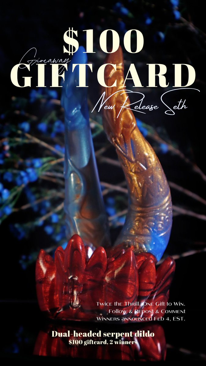 🐍 GIVEAWAY TIME 🐍
Twice the heads, twice the thrill! 
Celebrate the arrival of the serpent god Seth.
Win a $100 gift card (2 winners)! 
✅ Follow us &amp; repost this post
✅ Comment your feelings about Seth
2 winners announced Feb 4 (EST). Good luck!
#Master4Fancy #Seth #Giveaway