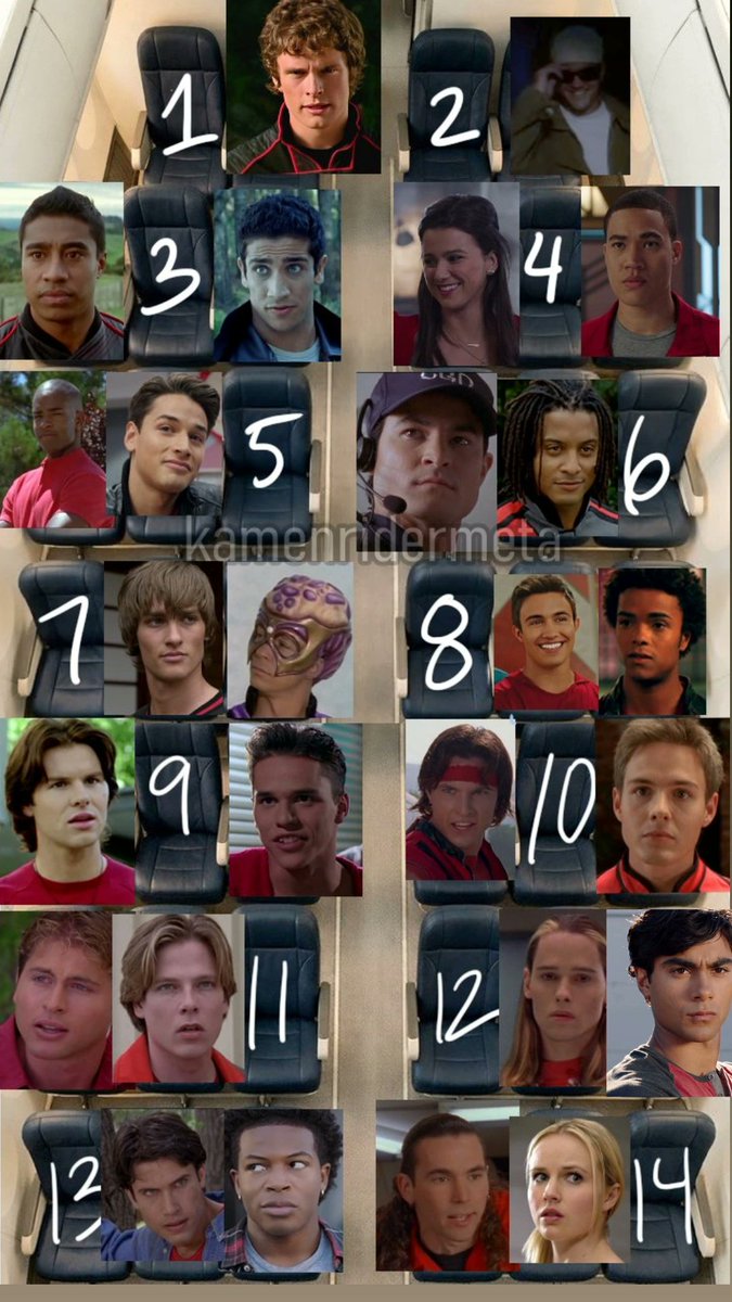 kamenridermeta's tweet image. You're on a 14 hour plane ride with the top Power Ranger Reds in history, but you can only choose one seat. Where are you sitting? #PowerRangers 

(REPOST BC I FORGOT TYLER)