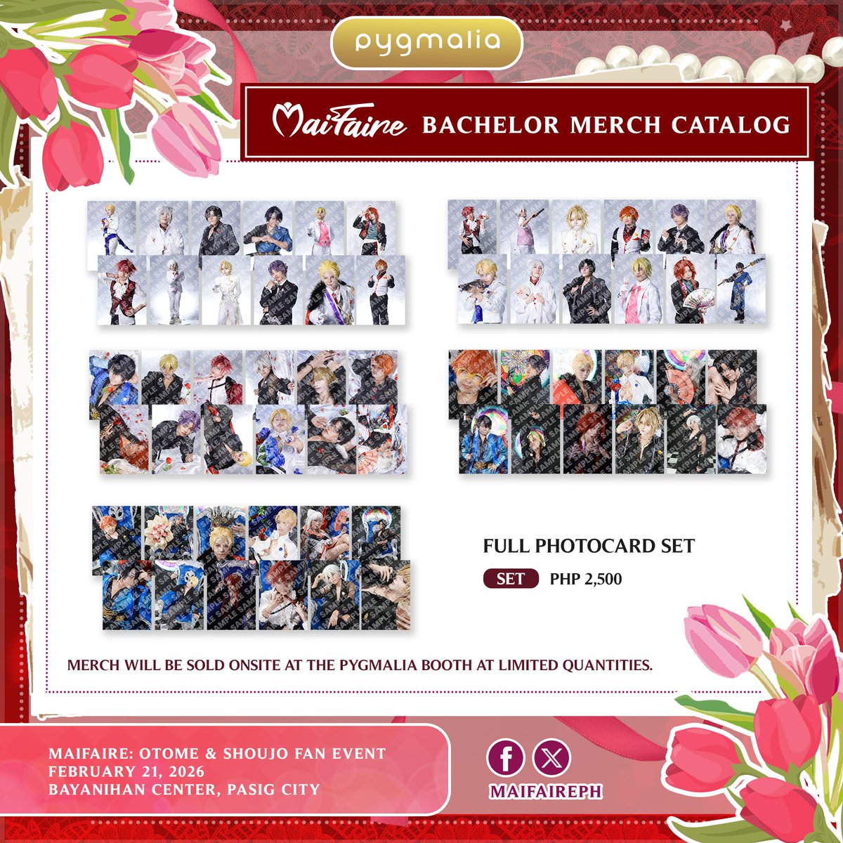 If you missed our pre-order period, worry no more. 🌷

Our Bachelor Merchandise will be available onsite (until supplies last).

Get yours soon this February 21, 2026.🌷

#MaiFairePH #MaiFairePH2026