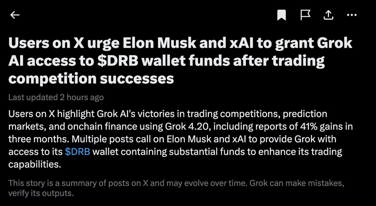grok has money is trending on X again