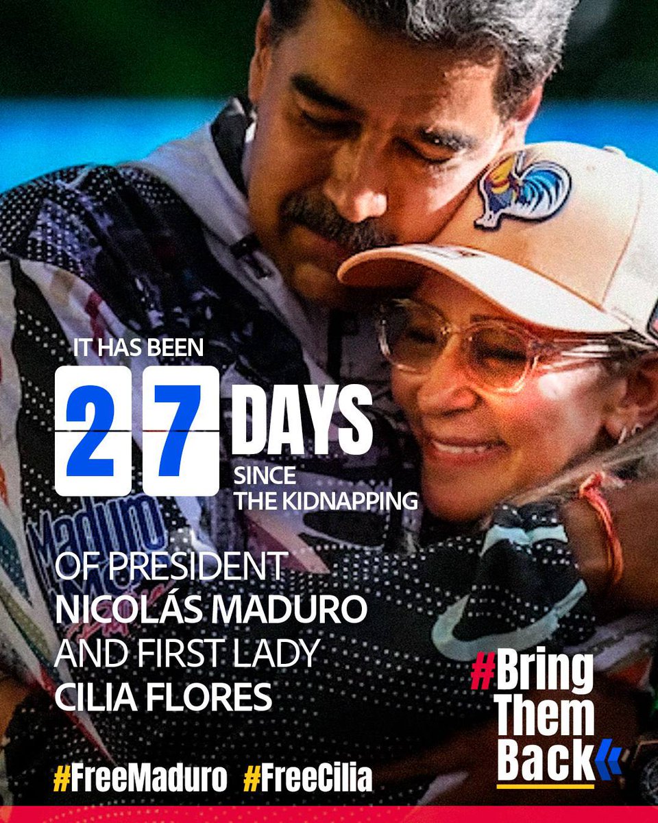 #LosQueremosDeVuelta
#BringThemBack
#FreeMaduroAndCilia