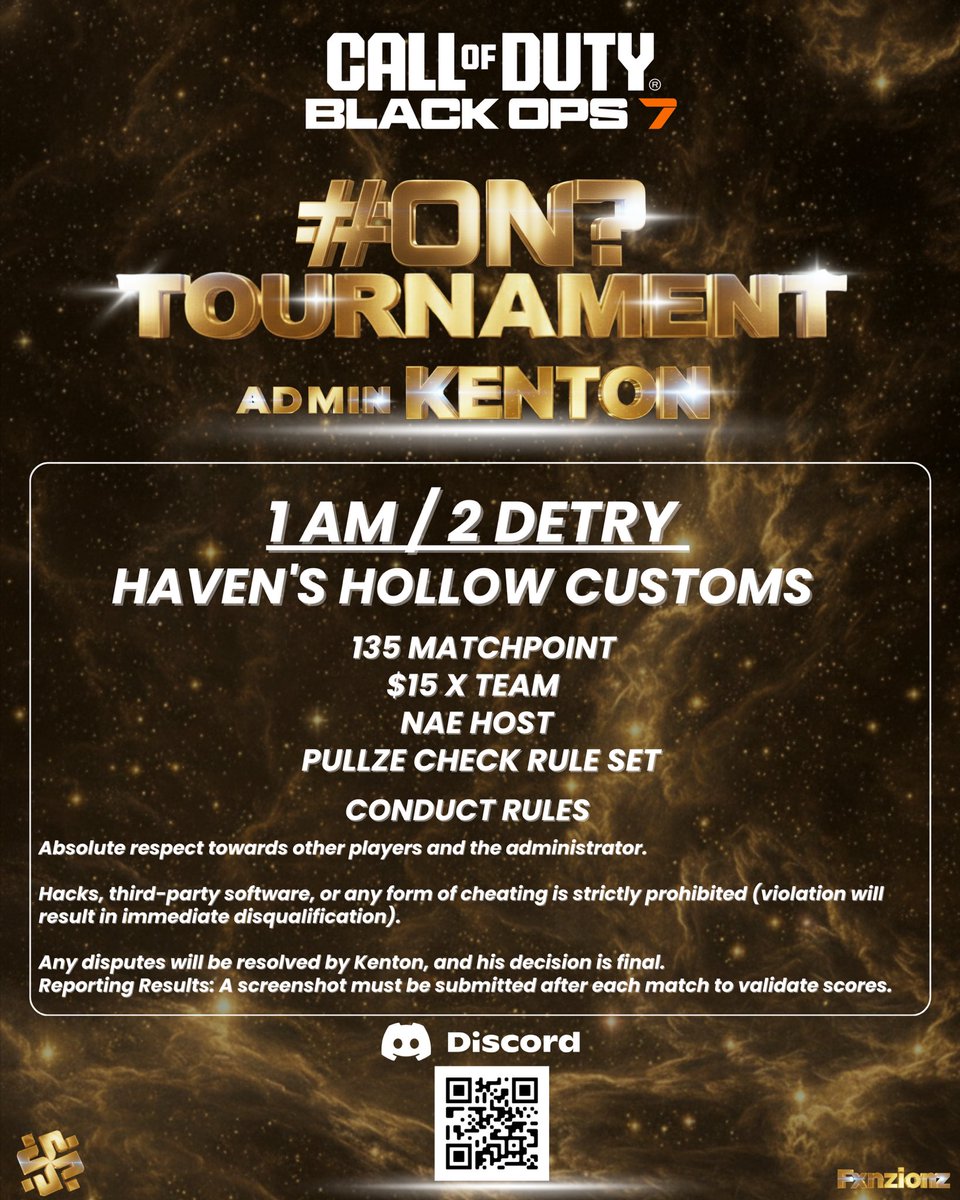 Kenton_Gaming's tweet photo. 🙌🏼Kenton X @OnFamily_PR 1AM X 2DETRY Haven’s Hollow Custom🙌🏼

🗓️|1/29/26 Thursday 
⏰|6pm est
🎟️|$15 X Team
📈|135 MP
📡|NAC Host
        ✍🏼Comment for a form ✍🏼 https://t.co/6jocveVDL3