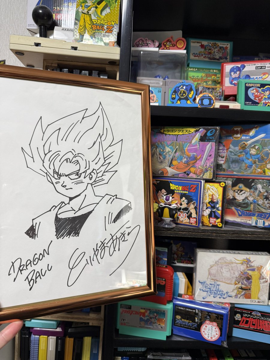 昔 ジャンプ流という雑誌があって 鳥山明先生の 複製スペシャルサイン