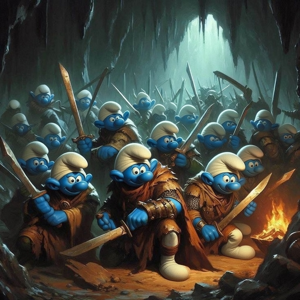 SSJB_DigitalGen's tweet image. Smurfs! @DaveXDavieau