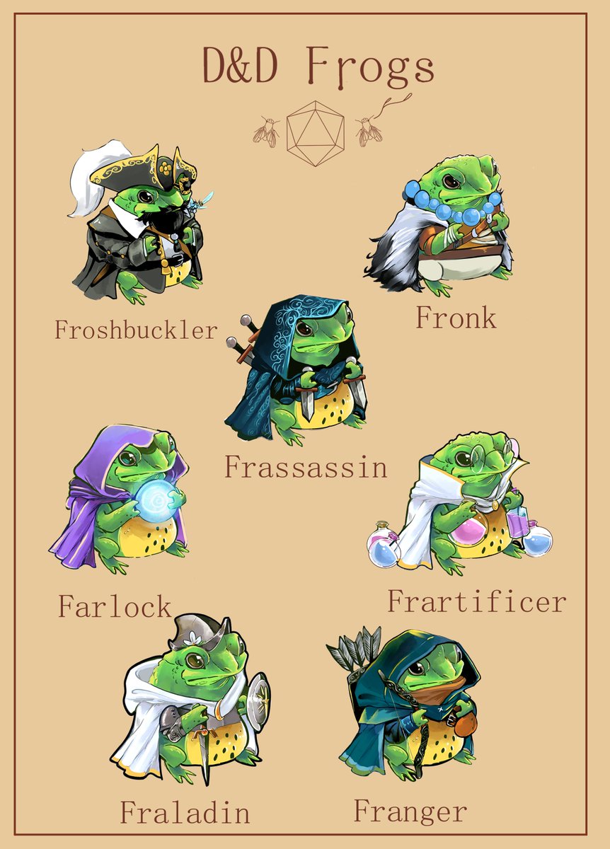 artcher_artwork's tweet image. D&amp;amp;D Frogs

Comms are open!