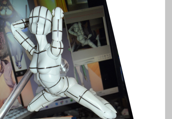 今日もひどいデッサン人形ポーズでお仕事
ホラアレです、田中スーザンふみこさんが取ってたシェクシーポーズですよ 