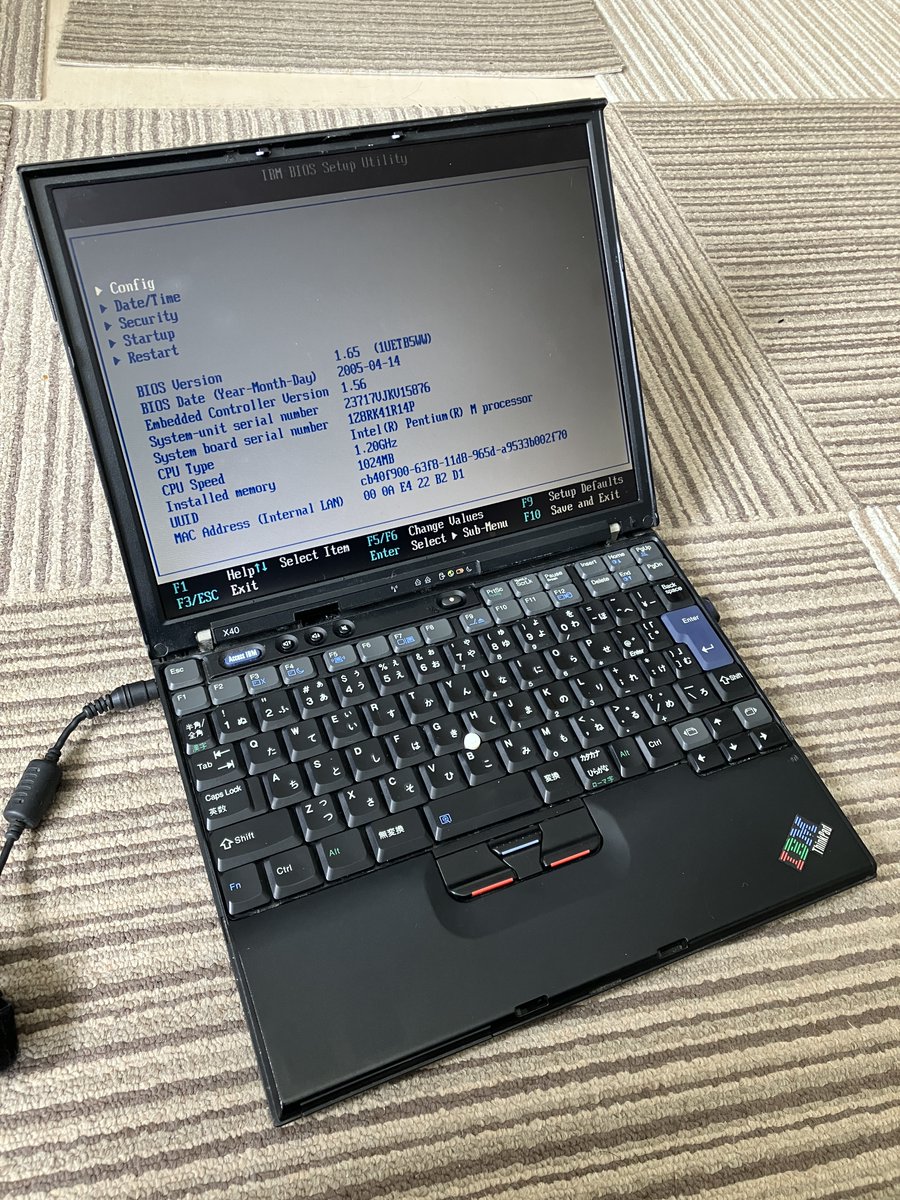 Survival confirmation
BIOS works but HDD not
X40 #ThinkPadThursday