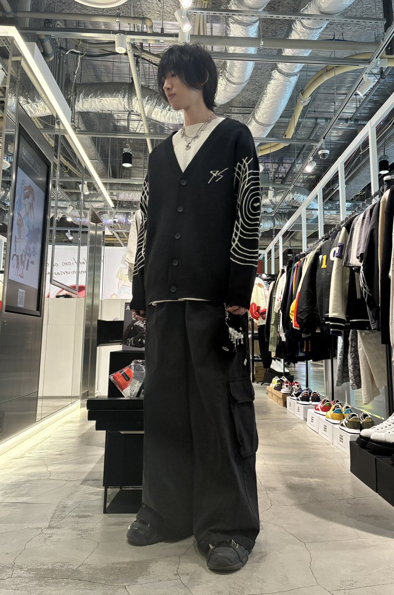 EVANGELION:95】 0006 Cardigan A.T.フィールドの模様をジャガード織り