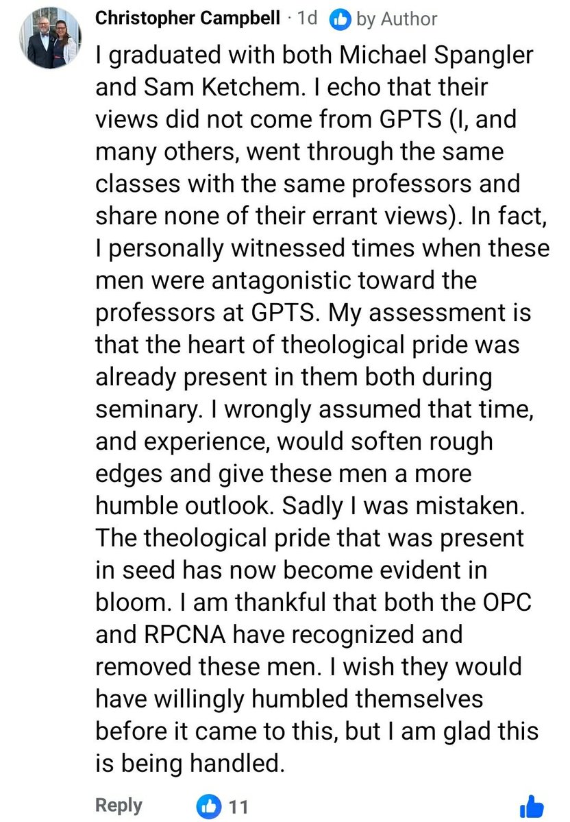 BTW - Please don't blame the seminary in this case.