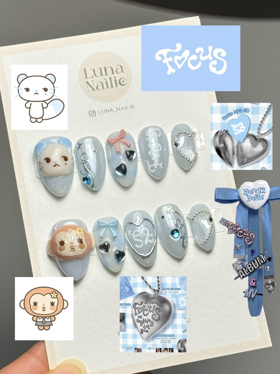 Hearts2Hearts 🩵
ขอบคุณลูกค้าที่ให้ทางร้านออกแบบให้นะคะ

#nailart