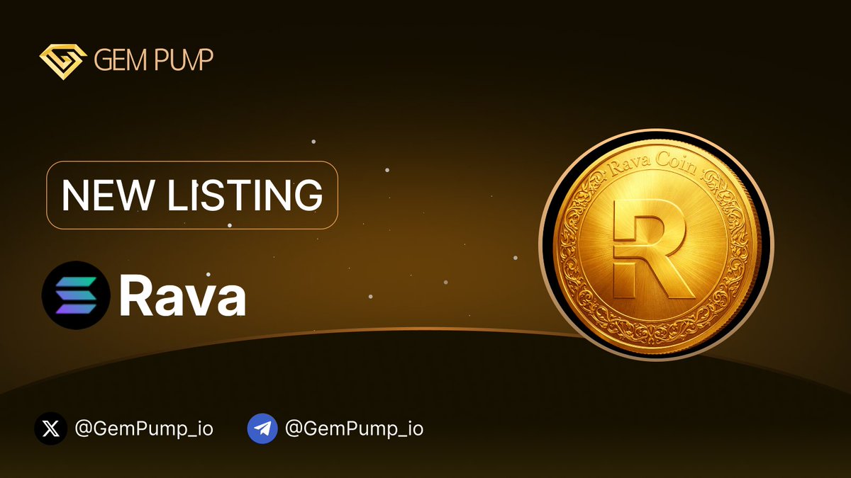 Gempump_io's tweet photo. 👏 #RAVA listed on https://t.co/0O39wVbuPx 🤝@GemPump_io

📄 CA:855jnkYxch9rLtRU5jaGR12oJiuB9TjDxcYVEpuphbCx

 🌐 TG：https://t.co/efjfddJM9j

 ✖️ X：https://t.co/PIa8YZN3Vq

💎 GemPump：https://t.co/CI7JNOxc8V

#NewListing #GemPump #100xGem https://t.co/iGPkVuWose