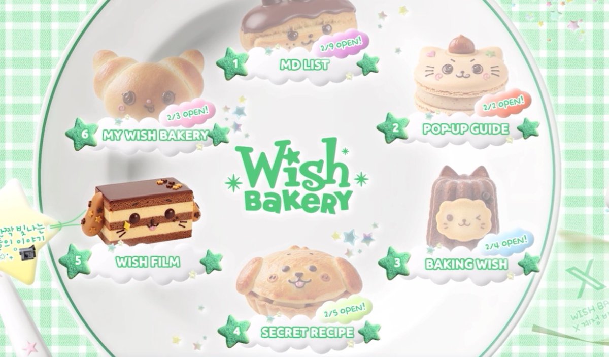 NCT WISH WISH bakery🥐 🗓️スケジュール ・2/1 MD LIST ・2/2 POP-UP