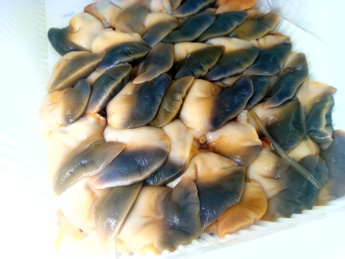 浜茹でたらば蟹2尾1,5k1箱3800円税🉐🉐 無水牡蠣1P1900円 めちゃ旨い