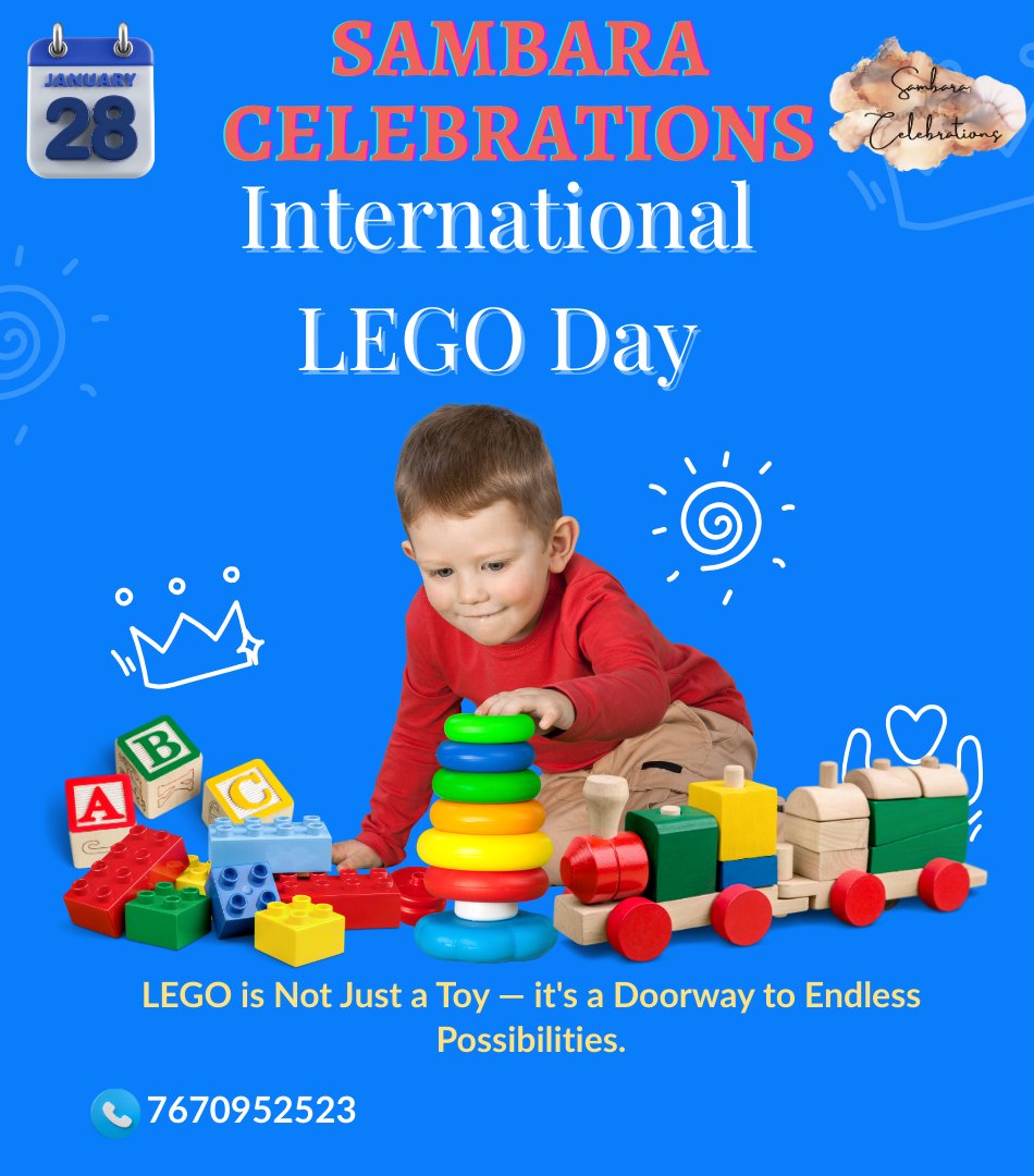 Sambaraquest's tweet image. On International LEGO Day,Sambara Celebrations celebrates the power of play, creativity, and learning. LEGO is more than a toy,it’s a gateway to innovation,problem-solving,and endless imagination for children of all ages. 

#InternationalLEGODay
#CreativeKids
#SambaraCelebrations