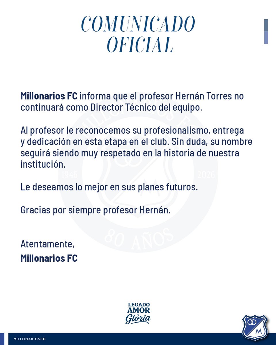 ▶️ Comunicado Oficial Hernán Torres