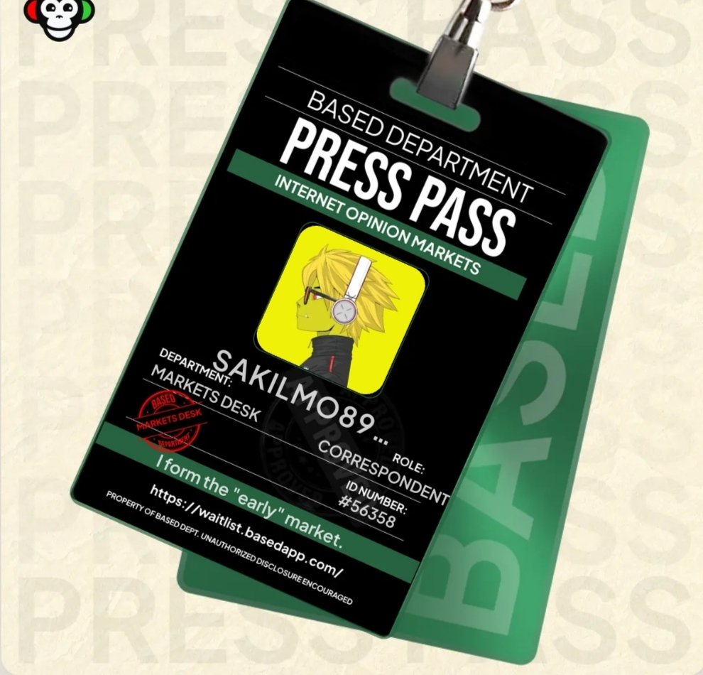 SakilMo89023183's tweet image. I Just Secured my Press Pass for Phase one on @Basedappcom 

Early access is already live with:
🎫 Press Pass
🍌 Bananas
🎟️ Tickets
🎁 Rewards
👉 Early participation = potential Rewards

Here you can Cliam Yours 👇👇
🔗 waitlist.basedapp.com/?ref=KYY_FkwSrY

#Basedapp #Presspass