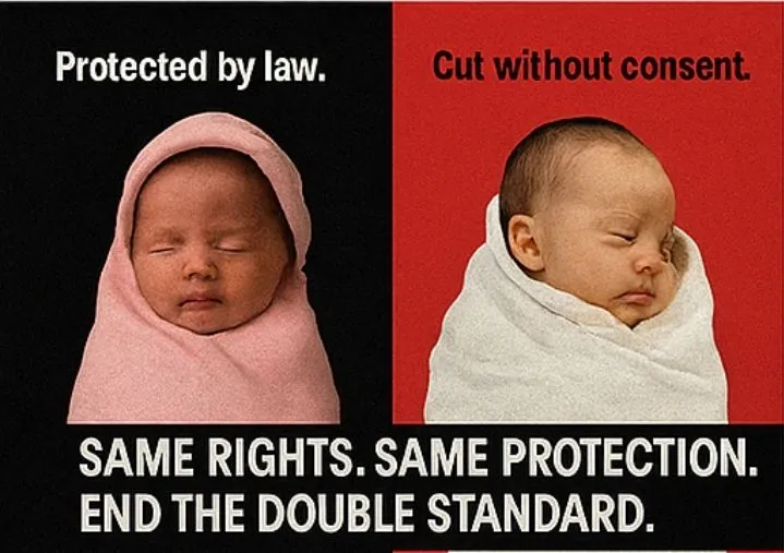 If it’s illegal for one child, it should be illegal for all.
End infant circumcision.