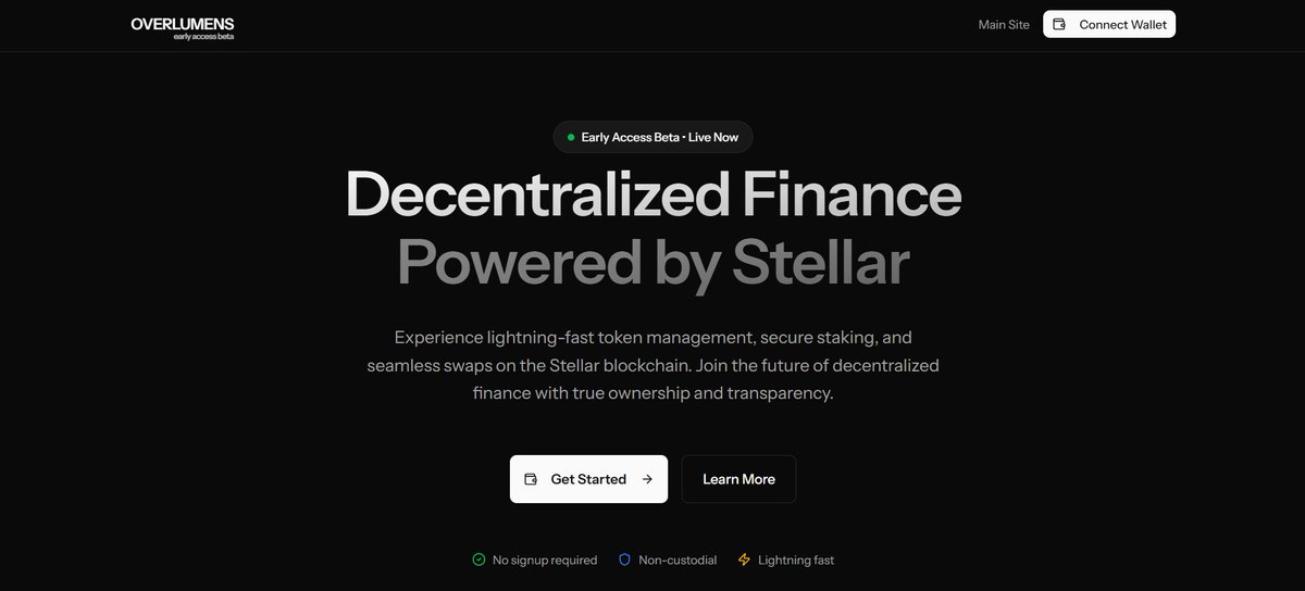 Overlumens's tweet photo. The Overlumens Beta is officially live! 🟢

We promised a shift to a fully decentralized ecosystem. While we are still polishing the full experience, the first version is now open for testing.

Beta: https://t.co/mBh4NQVMkG

#Overlumens #DeFi #Web3 #BetaLaunch #XLM #Stellar #OVRL https://t.co/mSiGvSUzp6
