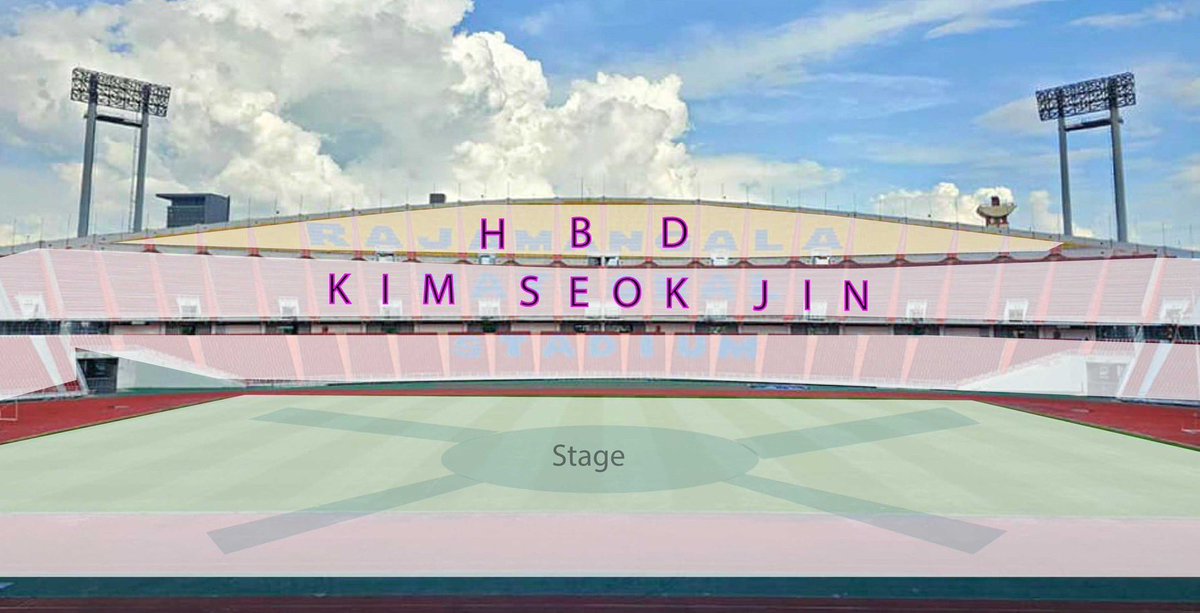 📣 แอดมินนำ 1 ในโปรเจ็คที่กำลังขออนุญาตทางผู้จัด <a href="/livenationth/">Live Nation Tero</a> มาให้ดูก่อนนะคะ (ช่วยกดดันหน่อย) ป้ายไฟแปลอักษร พร้อมเปิดไฟอาร์มี่บอมบ์เป็นสีชมพู (สีพี่จิน) ทำเป็นทะเลชมพูทั้งสนาม หากสำเร็จเราสามารถทำได้ 2 ด้าน พร้อมประโยคบอกรักบังทังทั้ง 7 ได้ด้วยค่ะ (ถ้างบพอ 😭)