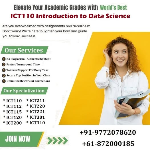 ShirleyNicole26's tweet photo. We offer professional ICT110 Introduction to Data Science assignment help services.
#ICT110 #ICT112 #ICT115 #ICT120 #ICT200 #ICT211 #ICT220 #ICT221 #ICT301 #AustraliaAssignmentHelp #AssignmentHelp #UniversityOfTheSunshineCoast #OnlineTutoring #HemeworkHelp #CourseHelp #Australia https://t.co/ADhXPFz9VD
