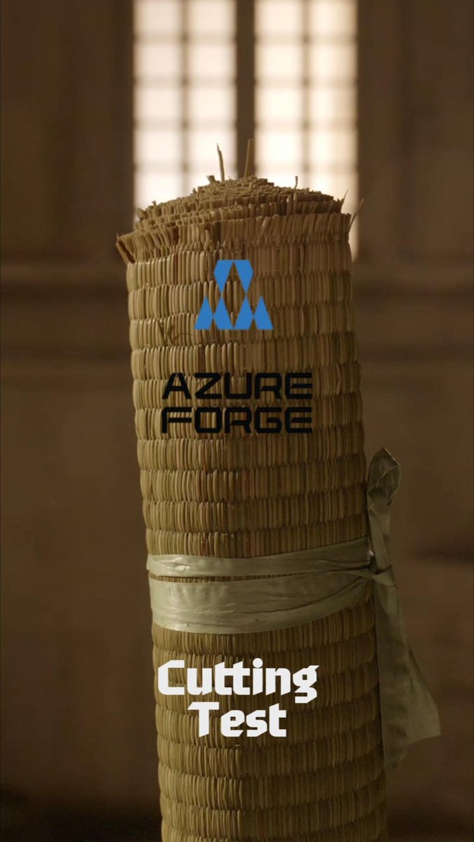 AzureForgeStore's tweet photo. Forecast: Wood &amp; Bamboo Chop Test. ⚔️
AzureForge C01 — Type XVIII 41″ King Henry V Sword is going live against real targets.
This isn’t just show — it’s real steel performance.
Stay tuned. 🍃🪵
#AzureForge #SwordTok #ChopTest #HistoricalWeapons https://t.co/CKWwNLFMEm