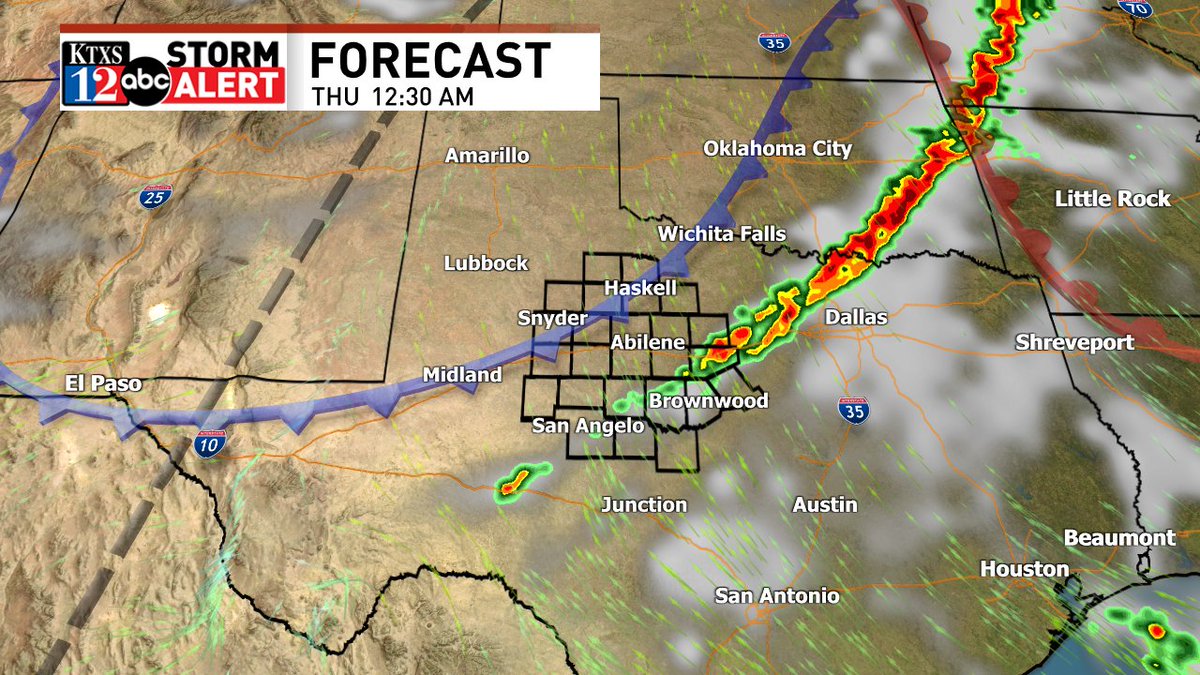 KTXS_News's tweet photo. Another cold front system is on the way! Bringing cooler temperatures and rain chances from Wednesday through the weekend 🌧 @caidendinkins https://t.co/suRxuVqLhL