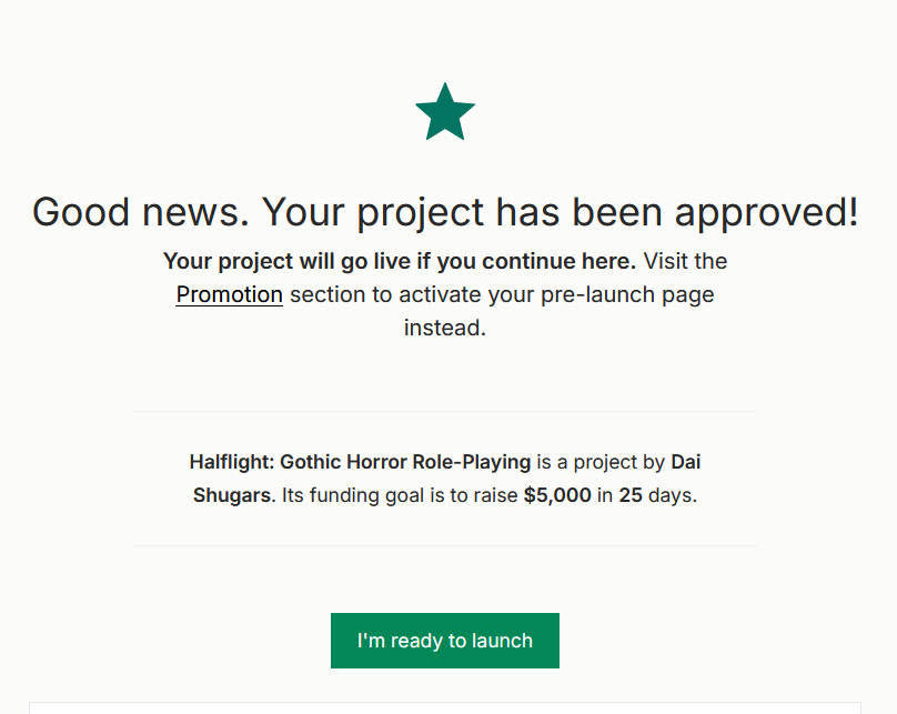 HALFLIGHT goes live on 10/31 at 10AM EST. Mark your calenders, or join our pre-launch page below:

kickstarter.com/projects/daish…