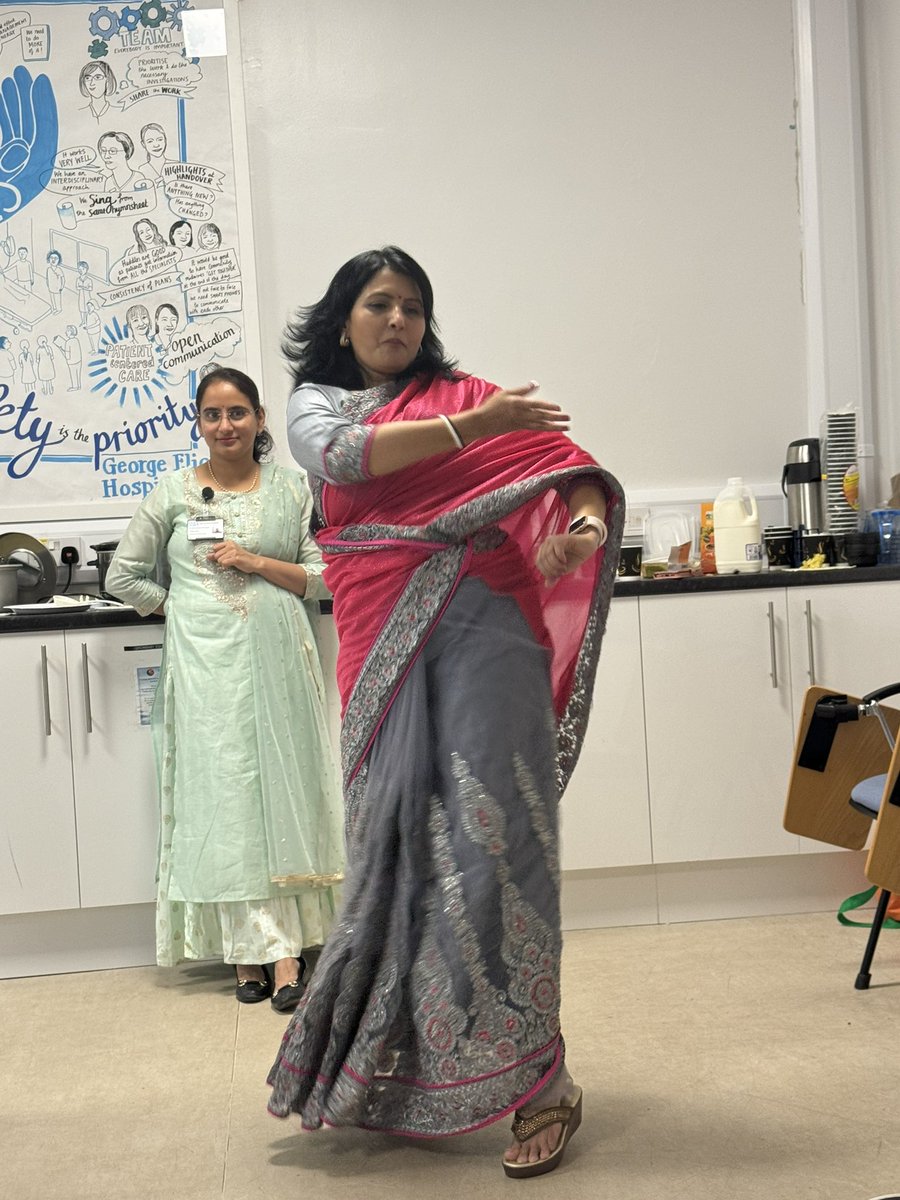 nshilv's tweet photo. Happy Diwali- the doctors from O&amp;G hosted a lunch party for the entire unit - everyone was welcome to a fabulous home cooked Indian meal, welcomed with a bindi and we finished with a dance performance- very multicultural, and multidisciplinary- much like the way we work! https://t.co/iIrvuIi1tc