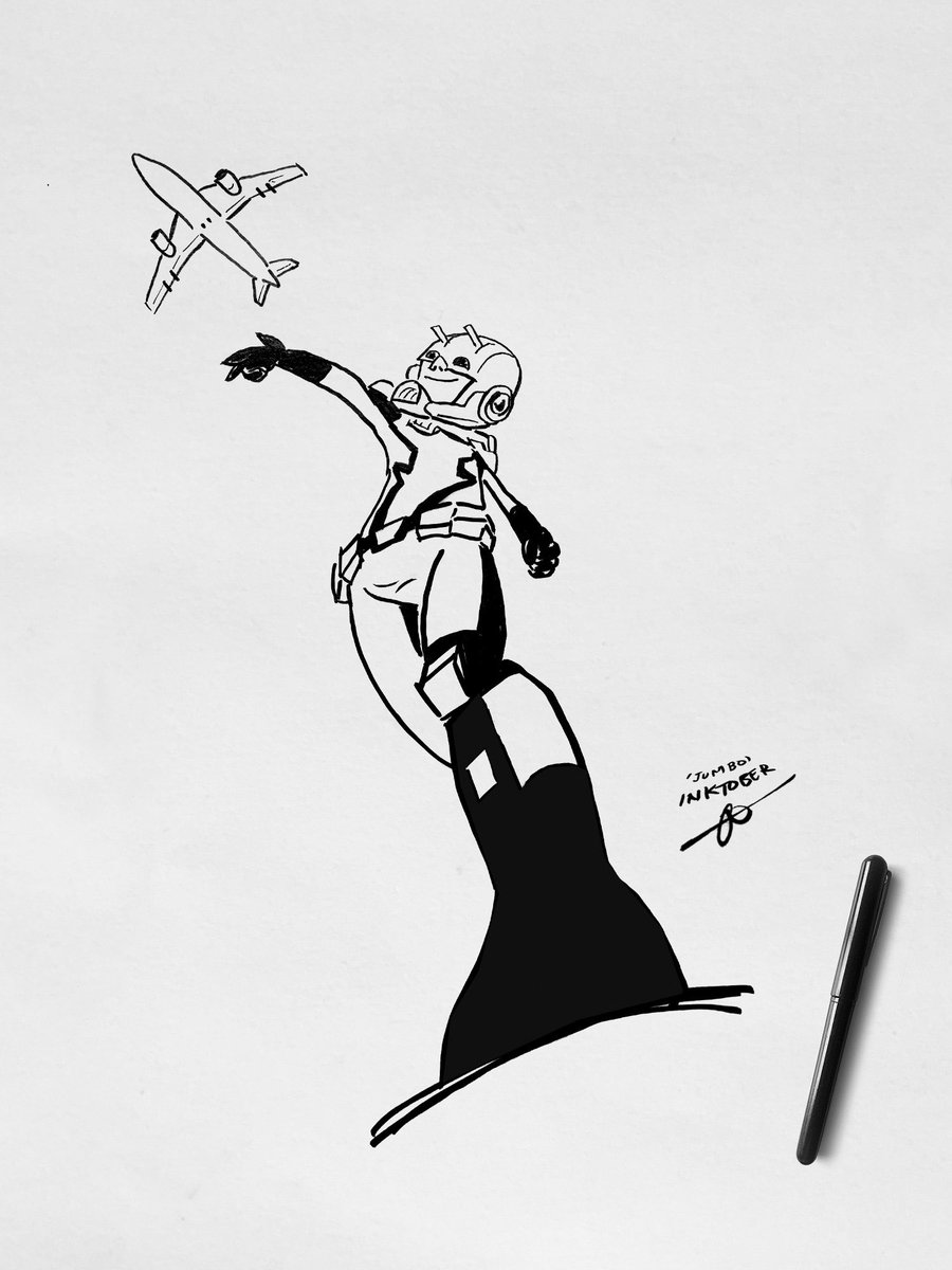UNDERCOVERCOMI's tweet image. INKTOBER ● DAY 28 : JUMBO 
@inktober #julbo #antman #giantman
 #inktober #geant #avengers #boeing #avengertober #inktoberjumbo #marveltober #inktober2024
