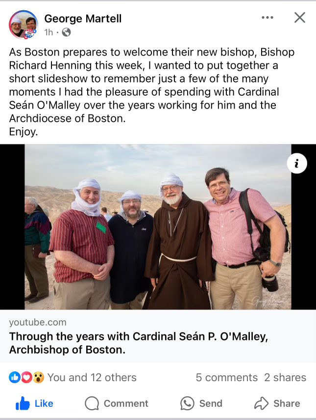 rfkram's tweet image. George Martell has put together a wonderful photo album of Cardinal Seán O’Malley’s years in Boston. I am happy to have made the cover. youtube.com/watch?v=sF7CA_…