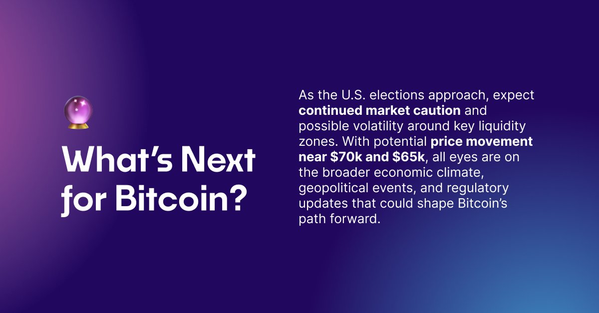 Bitcoin recently dropped 3.8% amidst Tether FUD and geopolitical tensions. With the U.S. elections approaching, experts predict varied impacts based on the outcome. How do you think a Trump win would affect crypto?

#NFT21 #crypto #USElection2024 #NFT #bitcoinnews #bitcoin