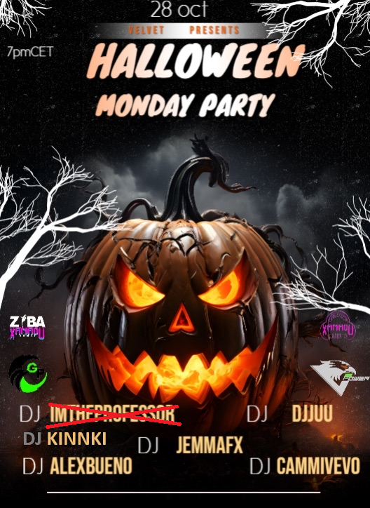 3dxvelvetdjs's tweet photo. booo boooo booo
Hallo ? Hallo?
anybody there ? it's a Halloween in Velvet tonight
come and join us
#3dxchatgame #3dxchat #3dxchatevent https://t.co/YwsJgkDK9M