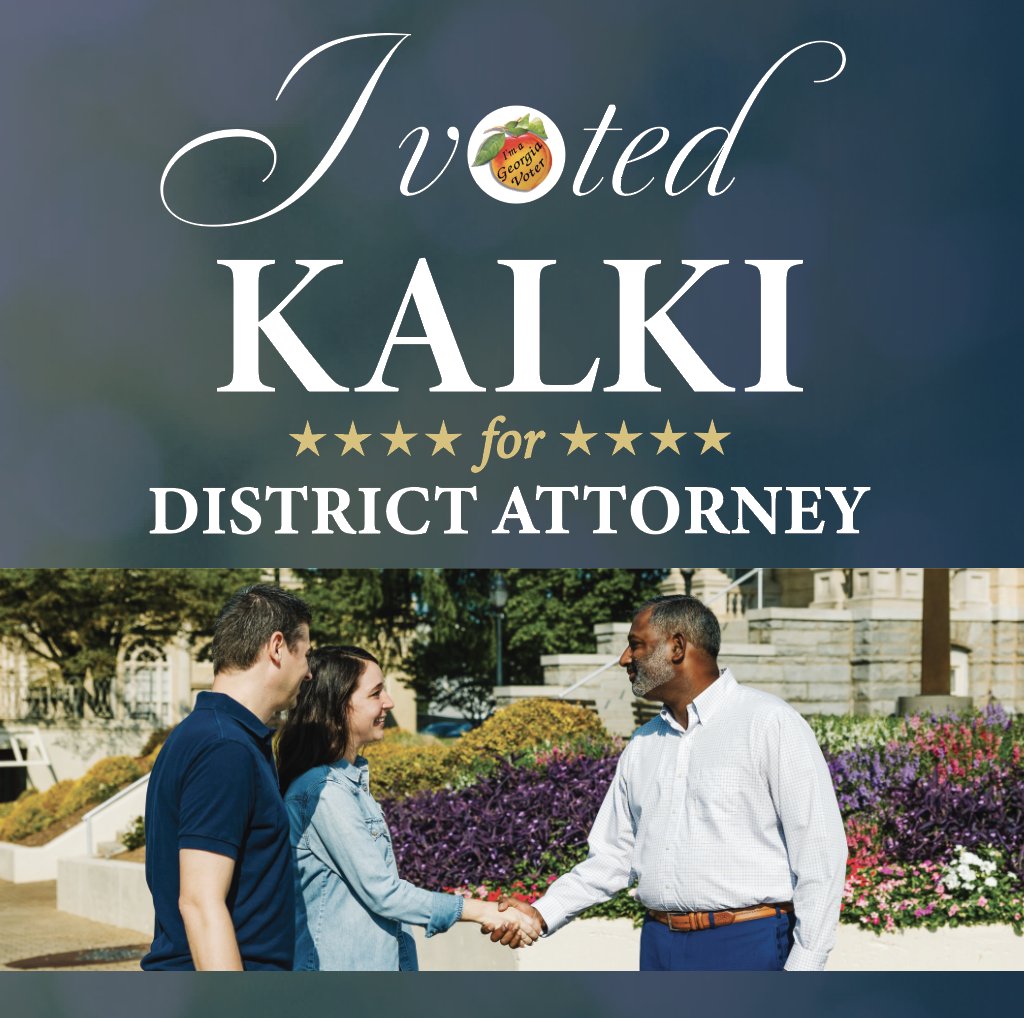 Have you already voted? As Election Day quickly approaches, share this with your friends and family to let them know you voted - Kalki Yalamanchili for District Attorney! Together, we can elect a District Attorney who will prioritize the safety of our community and pursue
