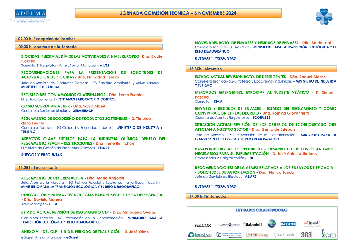 Leitat's tweet photo. 📢 El 6 de noviembre, nuestra Área Manager, Davínia Morera, responsable del grupo de #FMCG Home &amp; Personal Care, participará en la Jornada Técnica de @ADELMA_Asoc para compartir nuestras capacidades y avances en el sector de la #detergencia. 🧼 https://t.co/4FeurpP9Ix